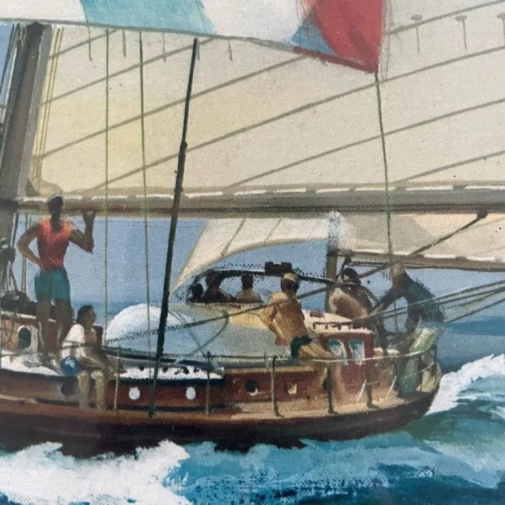 Xanadu Framed Art Print Kipp Soldwedel 1966 Sailboat 25.5” x 19.5” - Picture 6 of 12